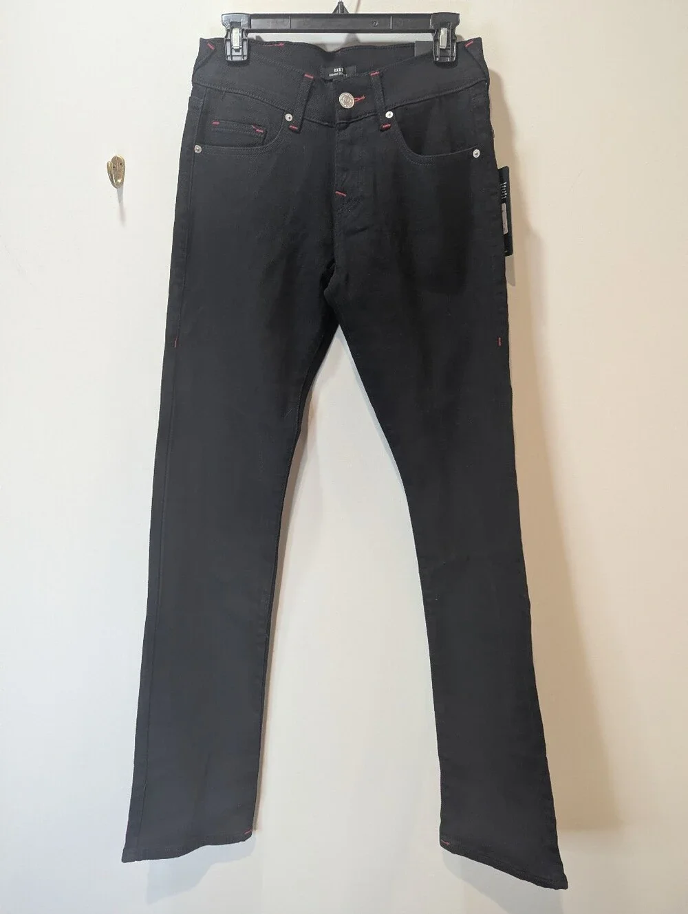 NWT True Religion Ricky Relaxed Straight Leg Black Jeans Men's Size 28 X 34